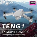 Drone with 1080P HD Dual Camera FPV Mini Aerial Photography RC Drone, Foldable WiFi Quadcopter RC Drones, Rolling 360° Headless Mode, Remote Control Toys Gifts for Adults Kids Beginners (White)