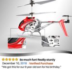 SYMA RC Helicopter, S39 Aircraft with 3.5 Channel,Bigger Size, Sturdy Alloy Material, Gyro Stabilizer and High &Low Speed, Multi-Protection Drone for Kids and Beginners to Play Indoor-Red