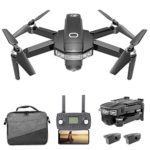 GoolRC CSJ X8 GPS Drone with 4K HD Front Camera and 720P Bottom Camera, Foldable Brushless RC Drone, Gesture Photos Video, Optical Flow Positioning RC Quadcopter with Handbag and 2 Batteries
