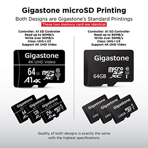 Gigastone 64GB 2-Pack Micro SD Card, 4K UHD Video, Surveillance