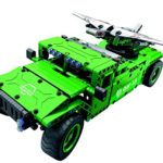 Bo Toys R/C Military SUV UAV carrier with Aerial Drone Building Bricks Radio Control Toy, 506 Pcs off road car Kit with USB Rechargeable Battery, Construction Build It Yourself Toys