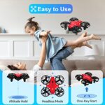 Drones for Kids, ACIXX RC Mini Drone for Kids and Beginners, RC Quadcopter Indoor with Headless Mode, Small Helicopter with 3D Flip, Auto Hovering, Great Birthday Christmas Gift for Boys and Girls(Red)