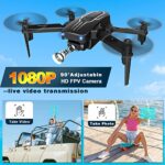 Drone with Camera for Adults Kids – 1080P HD FPV Camera Drones with Carrying Case, Foldable Drone Remote Control Toys Gifts RC Quadcopter for Boys Girls with 2 Batteries, Auto Hover, Headless Mode, One Key Start, Speed Adjustment, 3D Flips