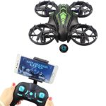 Fistone RC Drone WIFI FPV Quad-rotor 2.4G 4-Axis Gyro Altitude Hold Helicopters Portable Aircraft 3D Flip Remote Control UFO Exploration multirotors HD Camera Electronic Hobby Toys(Green)