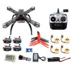 QWinOut QQ Super Multi-Rotor Flight Control DIY 310mm Fiberglass RC Racing Drone Unassembly ARF Combo Set with Flysky FS-i6 6CH 2.4G AFHDS 2A LCD Remote Controller