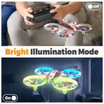 BEZGAR HQ051 Drones for Kids – RC Drone Indoor, LED Remote Control Mini Drone with 3D Flip and 3 Speed Propeller Full Protect Small Drone Quadcopter for Beginners, Easy to fly Gifts for Kids