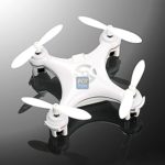 KiiToys Quadcopter Drone RC Helicopter Quad Copter Toy – Micro Mini Nano Size – 3D Flip Air Light Show – 6 Axis Gyro – 4 Channels Radio Control – 2.4 ghz 100 ft range – “Smallest QuadCopter in the world” with KiiToys Warranty + Tech Support (WHITE)