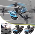 WiFi FPV Drone With 4K HD Camera – Altitude Hold Mode, Foldable RC Drone, Quadcopter Circle Fly Route, New FlyAltitude Hold Headless Mode, For Boys Girls (Black)