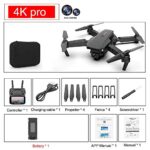 E88 Pro Drone with 4K Camera, WiFi FPV 1080P HD Dual Foldable RC Quadcopter Altitude Hold, Headless Mode, Visual Positioning, Auto Return Mobile App Control, Black, 7.83 x 7.17 x 2.87 inches