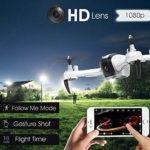 Hisoul HR SH7 Intelligent Follow RC Drone 2.4GHz 1080P WiFi FPV HD Camera Build-in 6 Axis Gyro Aerial Photography RC Drone (White)