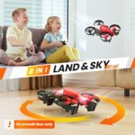 Holy Stone 2 In 1 Small Drone, Red Indoor Mini Drones for Kids RC Quadcopter with Race and Fly Mode, Modular Battery, Altitude Hold, 3D Flip, Headless Mode, Easy to Use, BoyToys Gifts for Girls