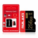 256GB Micro SD Card with Adapter SD Memory Cards for Camera (Class 10 High Speed), TF Memory Card for Phone Computer Game Console, Dash Cam, Camcorder, GPS, Surveillance, Drone