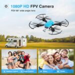 ATTOP Drone with 1080P Camera, FPV Foldable Camera Drone for Kids, One Key Start, Voice Control, Gestures Selfie, RC Quadcopter w/Altitude Hold, 3D Flips, 2 Batteries, Toy Gift for Kids Beginners