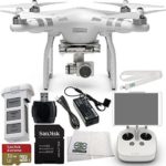 DJI Phantom 3 Advanced Quadcopter Drone w/ 1080p HD Video Camera Starter Kit. Includes SanDisk Extreme 32GB UHS-I/U3 Micro SDHC Memory Card, Memory Card Reader, Lanyard, Microfiber Cleaning Cloth