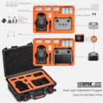 STARTRC Mini 4 Pro Waterproof Hard Case – Secure Carrying Bag for DJI Mini 4 Pro Fly More Combo Drone Accessories – Sturdy and Water-resistant Storage For DJI RC 2/RC-N2, Charging Hub,6 Battery