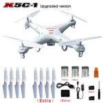 SYMA X5C-1 RC Quadcopter With Extra 4 Rotating Blade, 2 Li-Po Battery, 4G Micro SD Card, 4-in-1 Battery Charger