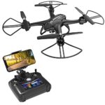 Holy Stone HS200D FPV RC Drone with Camera Live Video 720P HD 120° FOV RTF WiFi Quadcopter for Beginners and Kids RC Helicopter with Altitude Hold Headless Mode 3D Flips Modular Battery Color Black