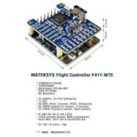 SoloGood Matek Systems F411-WTE F4 Flight Controller 100MHz STM32F411CEU6 Built-in OSD 2-6S for RC FPV Plane Airplane VTOL Fixed-Wing DIY Accessories Parts …