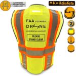 KwikSafety PILOT | Drone Safety Vest | Class 2 ANSI Compliant FAA Licensed | 360° High Visibility Reflective UAG Work Wear | Hi Vis Certified Commercial Pilot Men & Women Regular to Oversized | 3XL