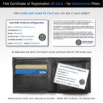 Drone FAA UAS Registration ID Card for Commercial Pilots