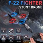 F.U.Fitrota Stunt Remote Control Plane Drone for Kids, Hobby RTF RC Airplanes Toys for Boys, F22 Raptor Fighter RC Jet Plane Toy